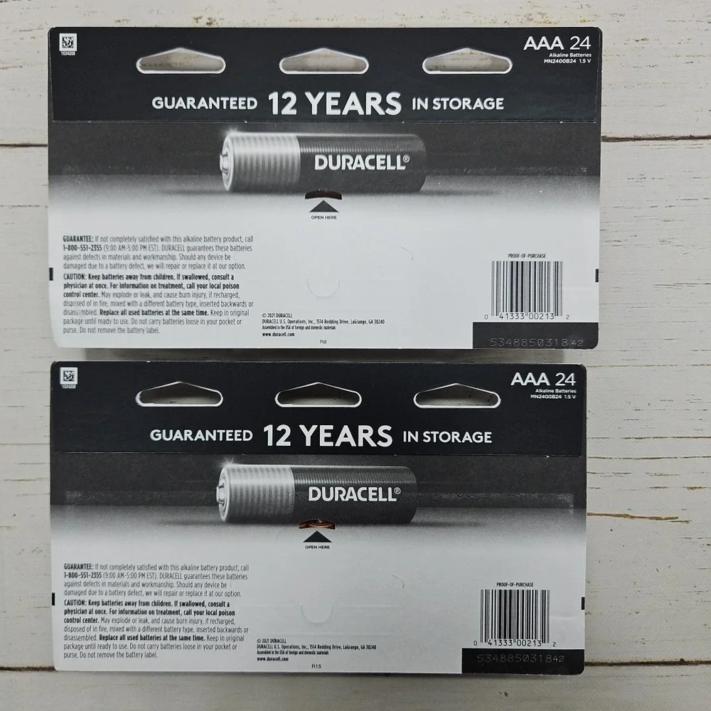 48 AAA Batteries Duracell Power Boost Batteries 2x24 Packs Expire‎ 2037